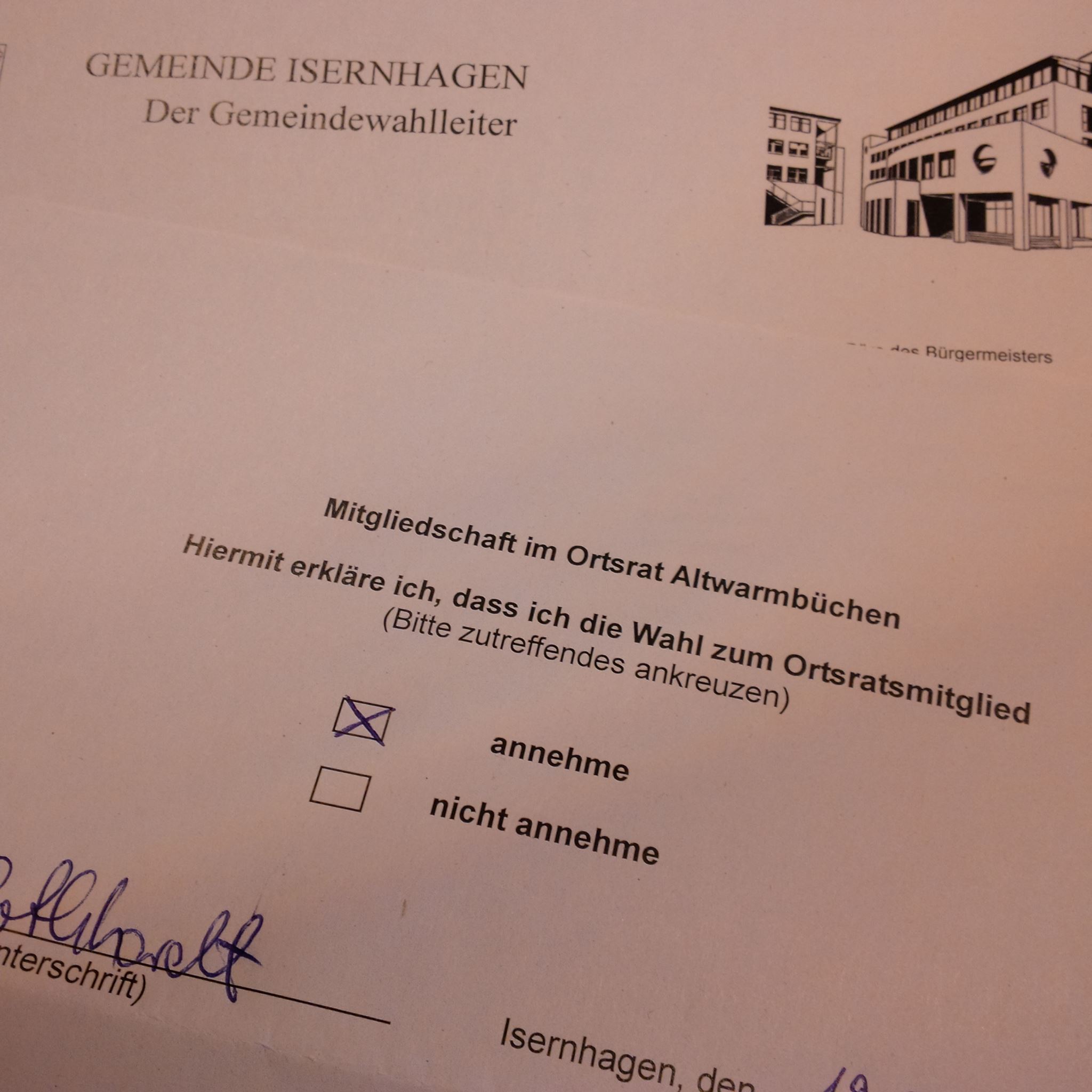 Mandat angenommen Jessica Rothhardt